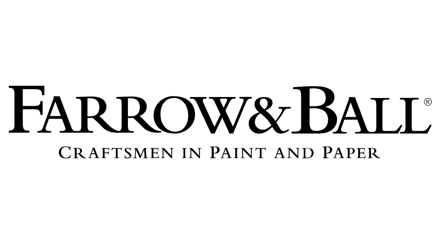 Farrow & Ball logo in black text on a white background, with the tagline "Craftsmen in Paint and Paper" written below—ideal inspiration for any painter and decorator looking to transform plastering or exterior paintwork.